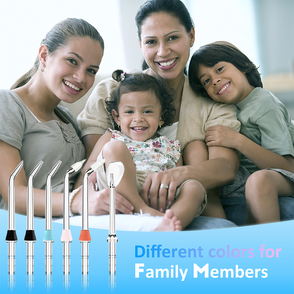 6 PCS Water Flosser Pick , Includes Periodontal Tips and Orthodontic Tip
